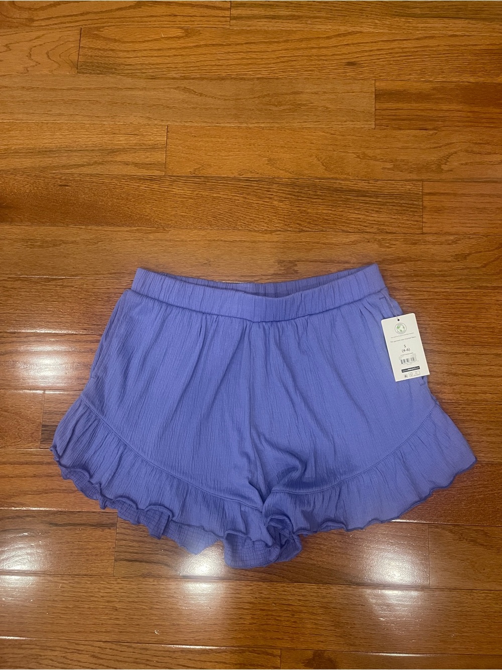 Secret Treasures Women's Purple Ruffle Pull-On Shorts Size Small NEW